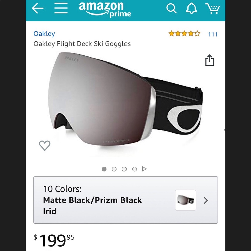 Brand New Oakley Flight Deck Ski Goggles Prizm